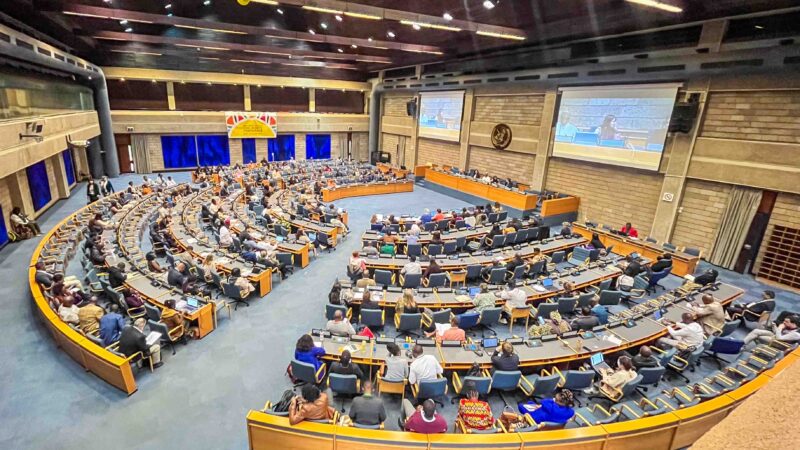 photo of UNEA meeting in progress in UNON